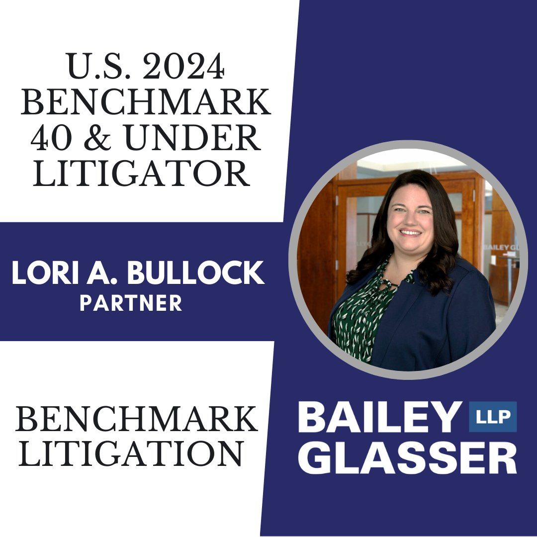 BaileyGlasser's tweet photo. BG partner Lori Bullock has been included in Benchmark Litigation’s 2024 Benchmark 40 &amp; Under list for Midwest – Iowa. Learn more about Benchmark Litigation’s 40 &amp; Under list here: https://t.co/SriatEMUcN 

#benchmarklitigation #40andUnder #baileyglasser #thankyou https://t.co/dVGptac4mm