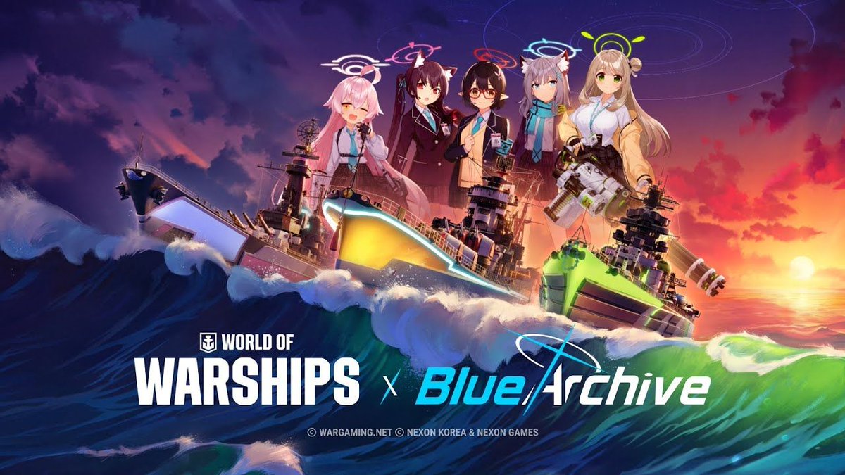 AlternativaNerd's tweet image. Blue Archive e World of Warships: Uma Colaboração que Navega pelos Sete Mares #bluearchive #colaboração #comandantes #mmo #naviospremium #nexongames #nexonkoreacorporation #rpgtático #skins #trailer #wargaming #worldofwarships buff.ly/3SRWoS5