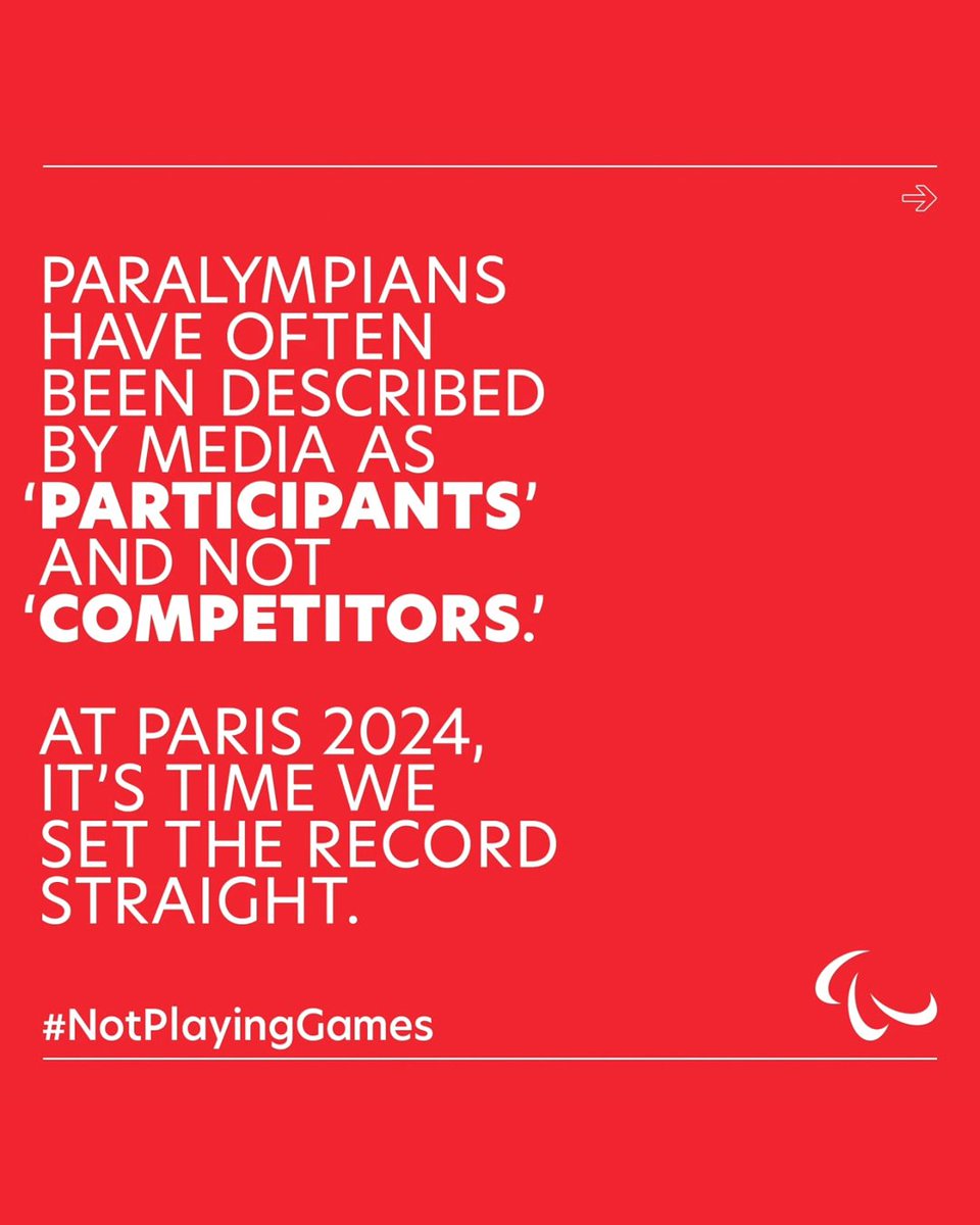 theshift_sports's tweet photo. Paralympic athletes want you to know that they aren't participating at this year's Games – they're competing.

#NotPlayingGames https://t.co/s23ruxNlFb
