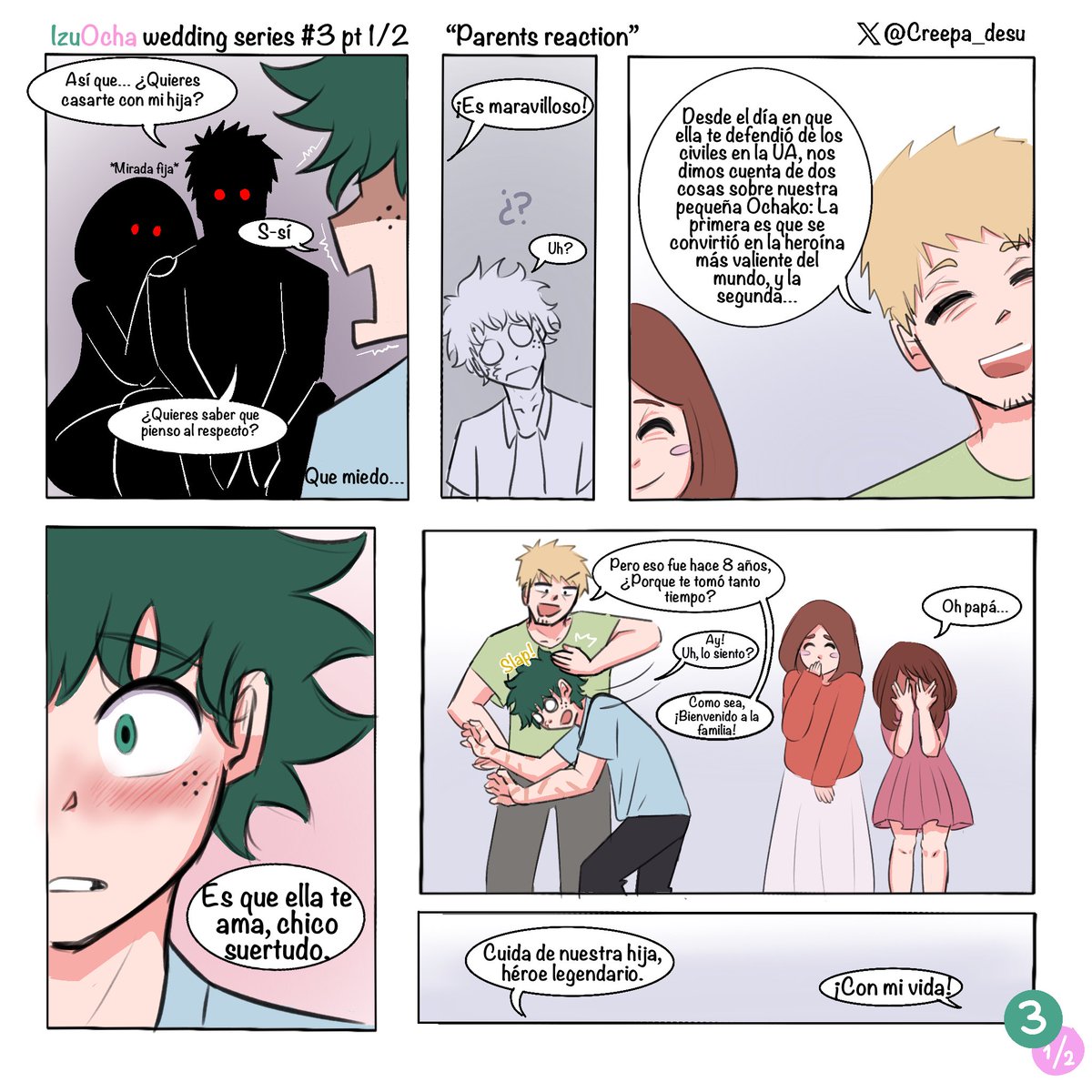 Creepa_desu's tweet photo. Los papás de Ochako aceptando a Midoriya 🥹

Capítulo #3 [Español]

#izuocha #izukumidoriya #OchakoUraraka #MHA #BNHA #BNHAfanart https://t.co/qVBajfoGXT