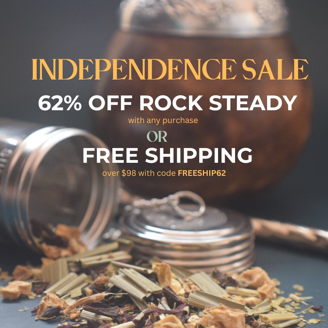 All month long. Get 62% off Rock Steady with the purchase of any other tea blend. likkletea.com