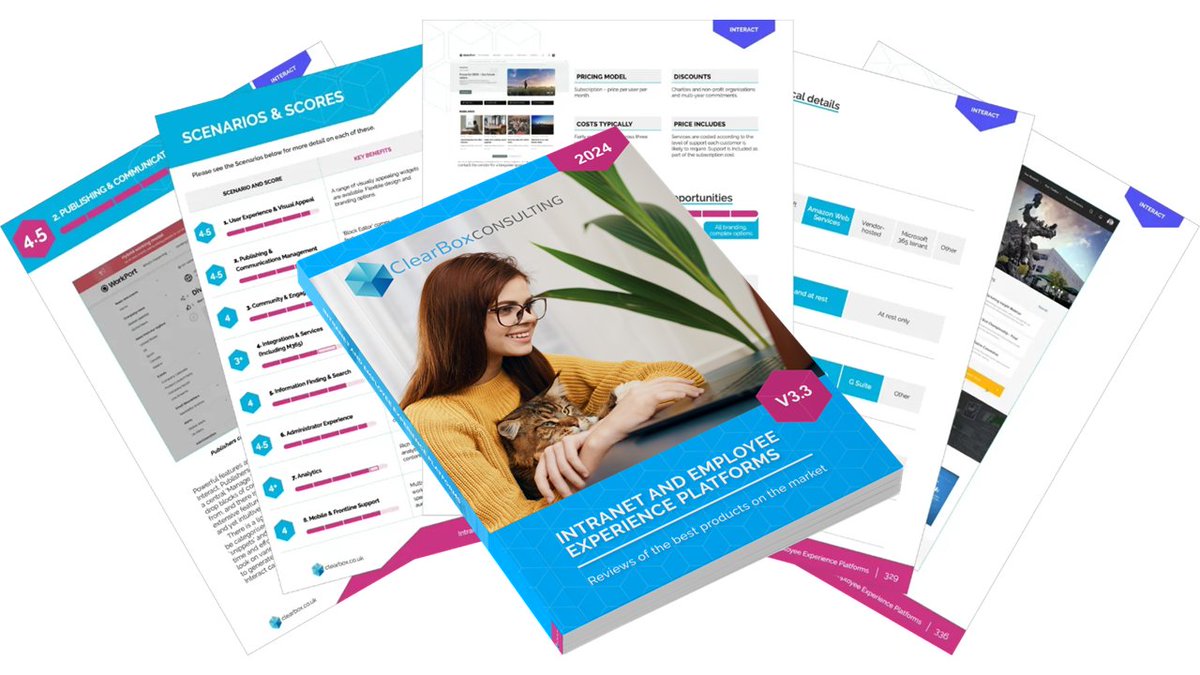 Microsoft Adoption & Community (@msftadoption) on Twitter photo The latest edition of the <a href="/ClearBox/">ClearBox Consulting</a> intranet and #EXP report is here and it's 🆓 clearbox.co.uk/best-intranet-…
Product overviews and full reviews — including stand-alone software, ‘in-a-box’ products for <a href="/SharePoint/">Microsoft SharePoint</a>, and employee experience platforms (incl. <a href="/MicrosoftViva/">MicrosoftViva</a> insights). The latest edition of the <a href="/ClearBox/">ClearBox Consulting</a> intranet and #EXP report is here and it's 🆓 clearbox.co.uk/best-intranet-…
Product overviews and full reviews — including stand-alone software, ‘in-a-box’ products for <a href="/SharePoint/">Microsoft SharePoint</a>, and employee experience platforms (incl. <a href="/MicrosoftViva/">MicrosoftViva</a> insights).