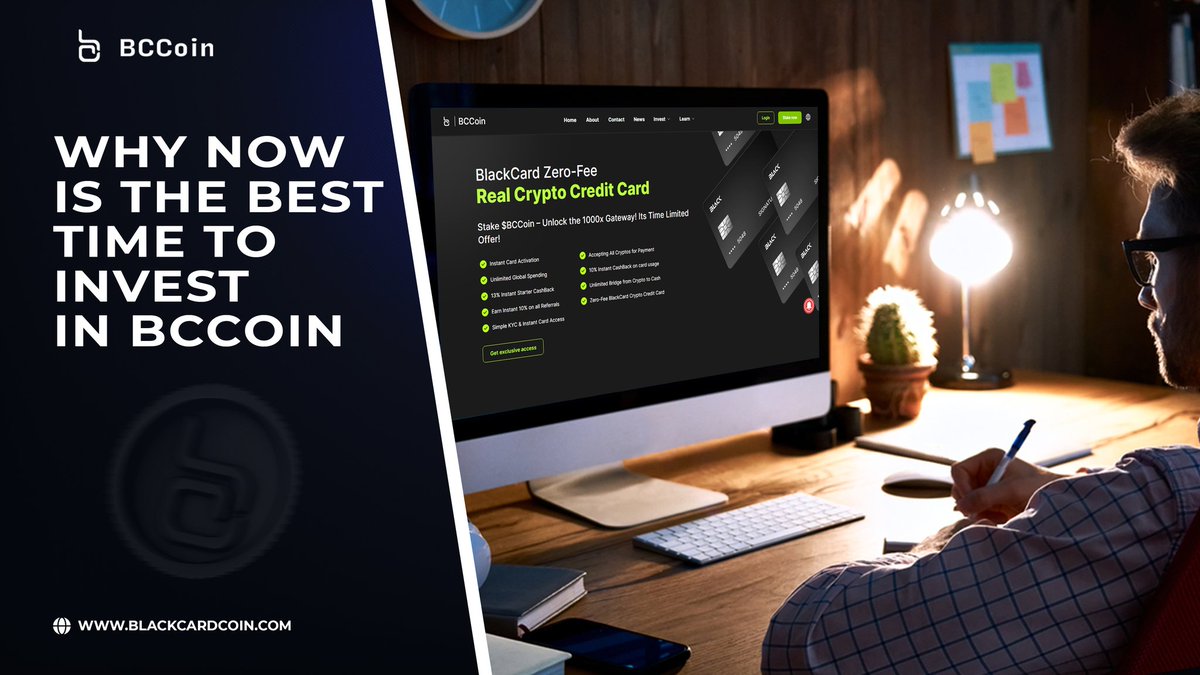 CryptoBull31's tweet image. Now is the best time to invest in BCCoin! 🚀 
With increasing adoption, advanced security features, and promising market trends, BCCoin offers an unparalleled investment opportunity. 

Join the revolution today! 💰 
 
#BCCoin #Blackcardcoin #crypto #binance #bitcoin…