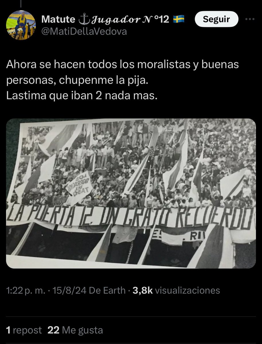 LVDT_14's tweet photo. Borró el cagón. Pero River no se va a olvidar. 
River vigila, siempre. https://t.co/iGQbfu41Bz
