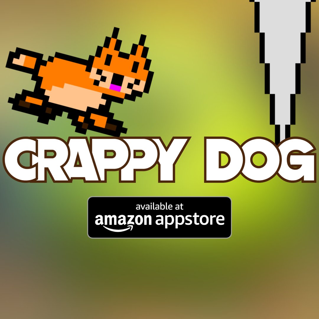 davteam_'s tweet photo. Guess what? you will never guess... Crappy Dog is on the Amazon Appstore! go get it now if you want https://t.co/ztj3l6JUrB

also we didnt update the game so expect the old davteam logo and pretty much old stuff in there.

lol
#CrappyDog #Release https://t.co/pZyg1na7hh