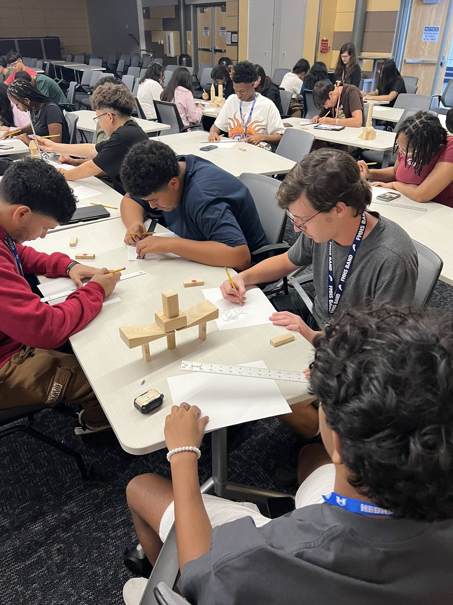lisd_arch's tweet photo. Scenes from the Studio: Measurement concepts and visually communicating design, Origami activity, and reading and understanding Construction Documents. It’s been a productive first week! @TECCeast @lisdcte https://t.co/DD5PyCzMpw