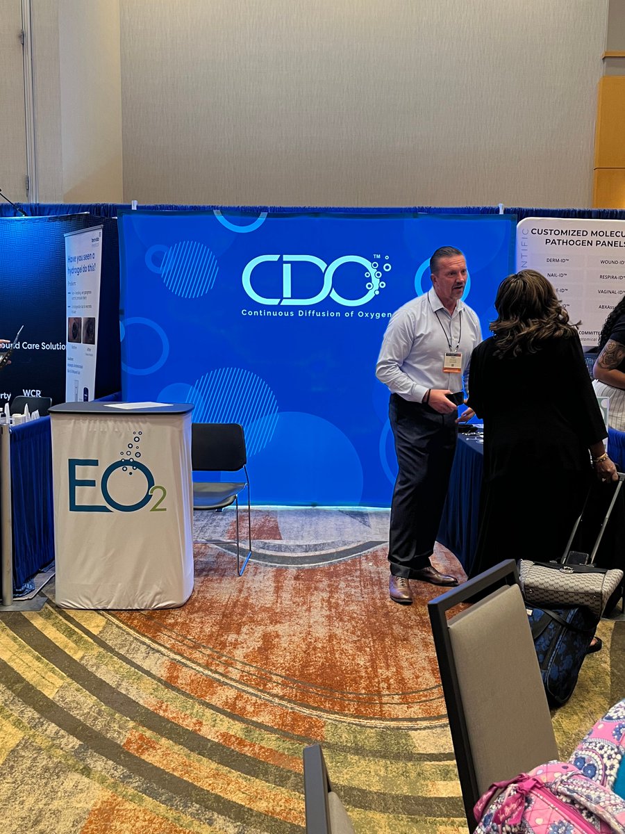 Welcome to Booth 113 at #WOW2024 👋
If you didn't get a chance to speak to Dean and Larissa today, come by tomorrow between 11:20 am - 1:50 pm (MST) to learn about Continuous Diffusion of Oxygen (CDO) Therapy.

#WildOnWounds
#CDOTherapy
