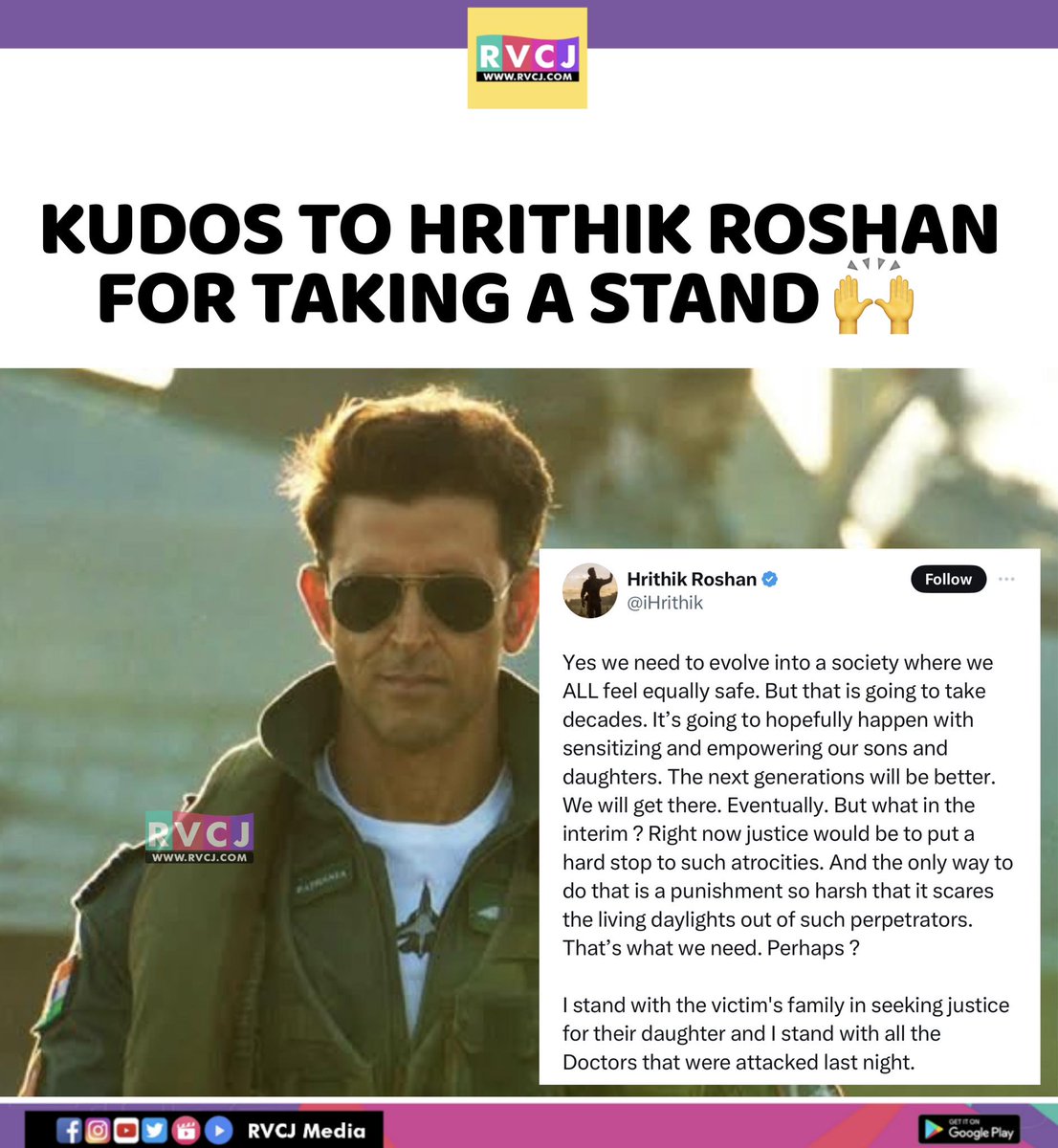RVCJ_FB's tweet photo. Hrithik Roshan tweet ✍🏻 https://t.co/GA2BuwqsEG