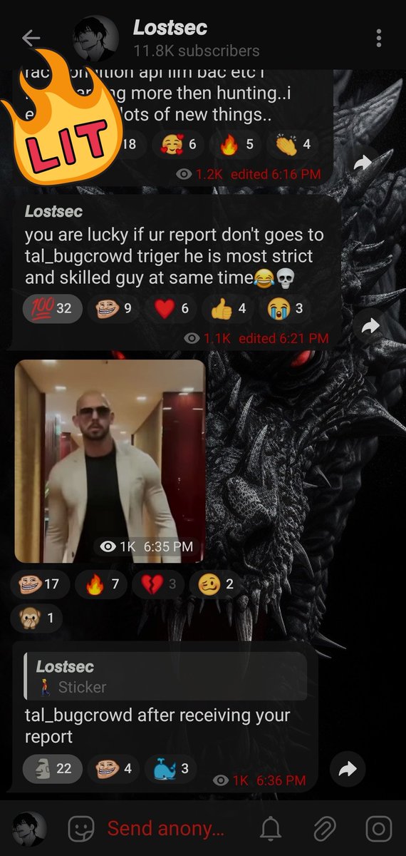 Tal_Bugcrowd love man😂🧐❤️
<a href="/RelentlessT7/">tal</a> <a href="/Bugcrowd/">bugcrowd</a> t.me/lostsec