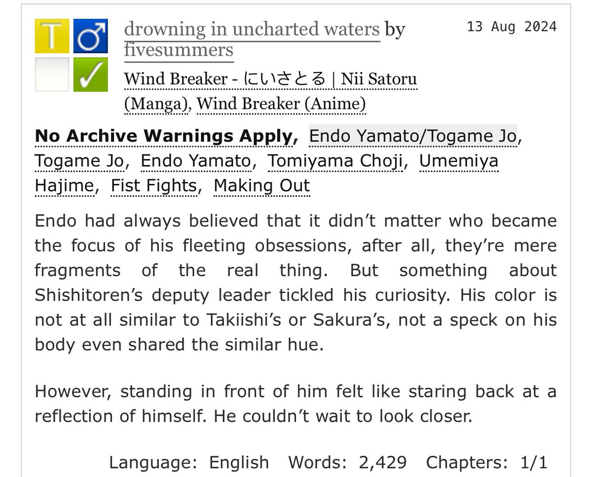 uruhayojis's tweet photo. togame/endo 🐢🐍
for #winbreweek2024
day 7: fighting
i have no excuses…i just wanted to see them do *something*
https://t.co/6Qdg5GR0ge https://t.co/KoK6HJjizd