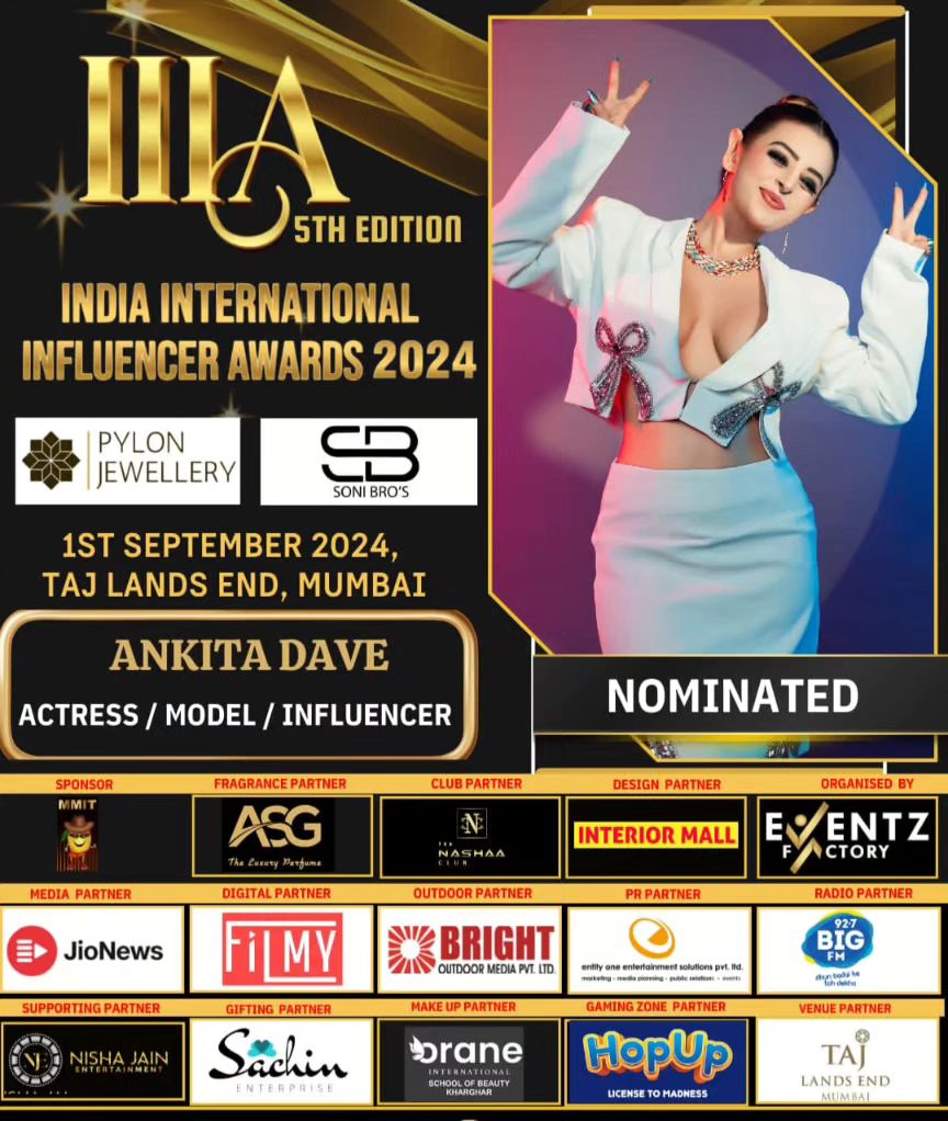 ankithadave's tweet photo. Nominated for IllA - 5th EDITION Awards😇
.
Hoping to win this will all your support 🙏
.
#iiia #iiiaward #iiiawards #india #international #influencer #award #awards #mumbai #india #dubai #uae #awardshow #influencer #blogger #creator #actor #actress #bollywood #business #brands https://t.co/SmLKkHFZ4L