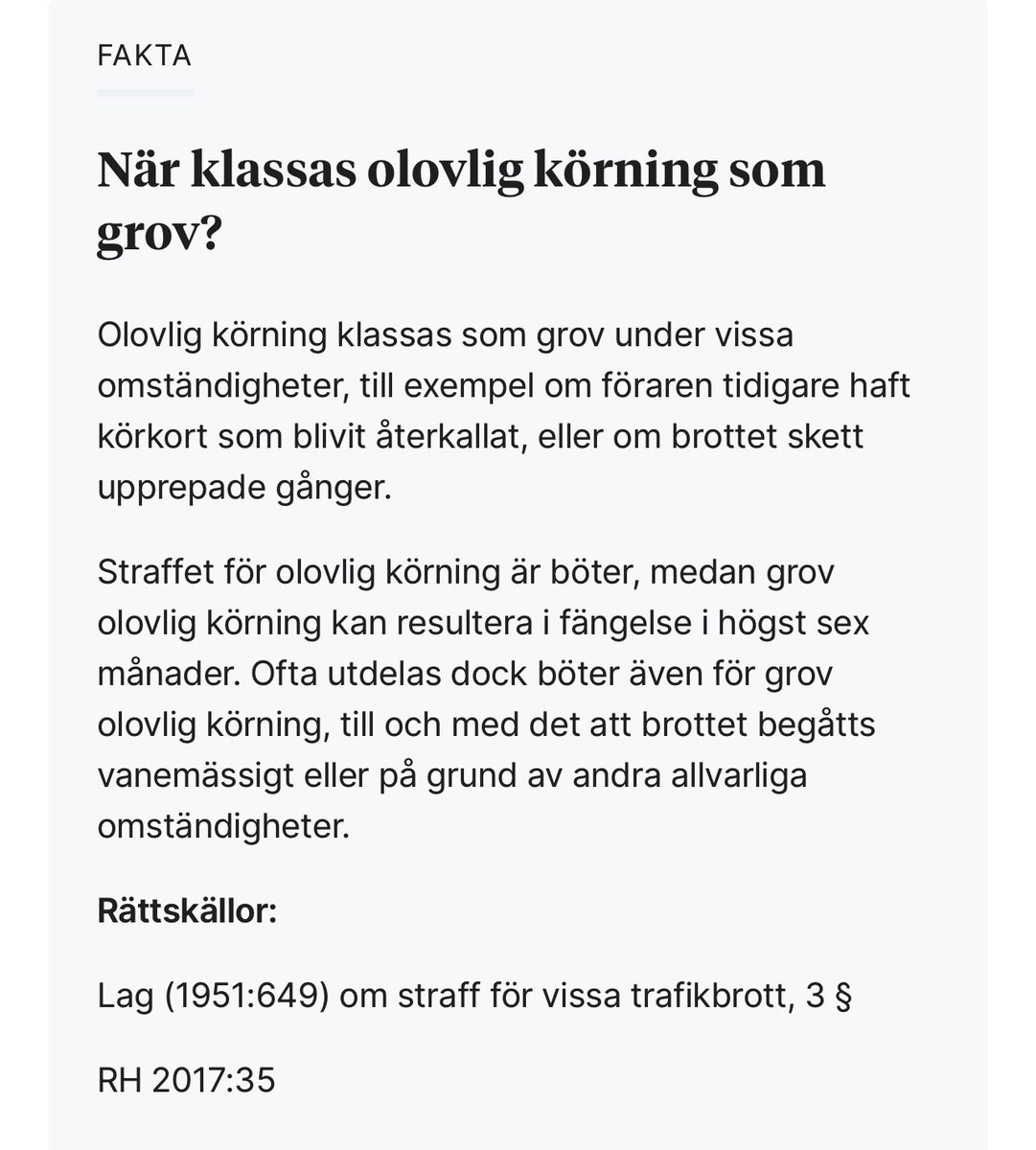 JRonmark's tweet photo. Det här tycker jag är intressant. Varför räknas detta som grovt vid t ex återfall när inte andra brott gör det? Grovt vapenbrott och våldtäkt, hur fungerar det och varför skiljer det mot olovlig körning @Ride_fixer ? https://t.co/J9N59Xsaz5