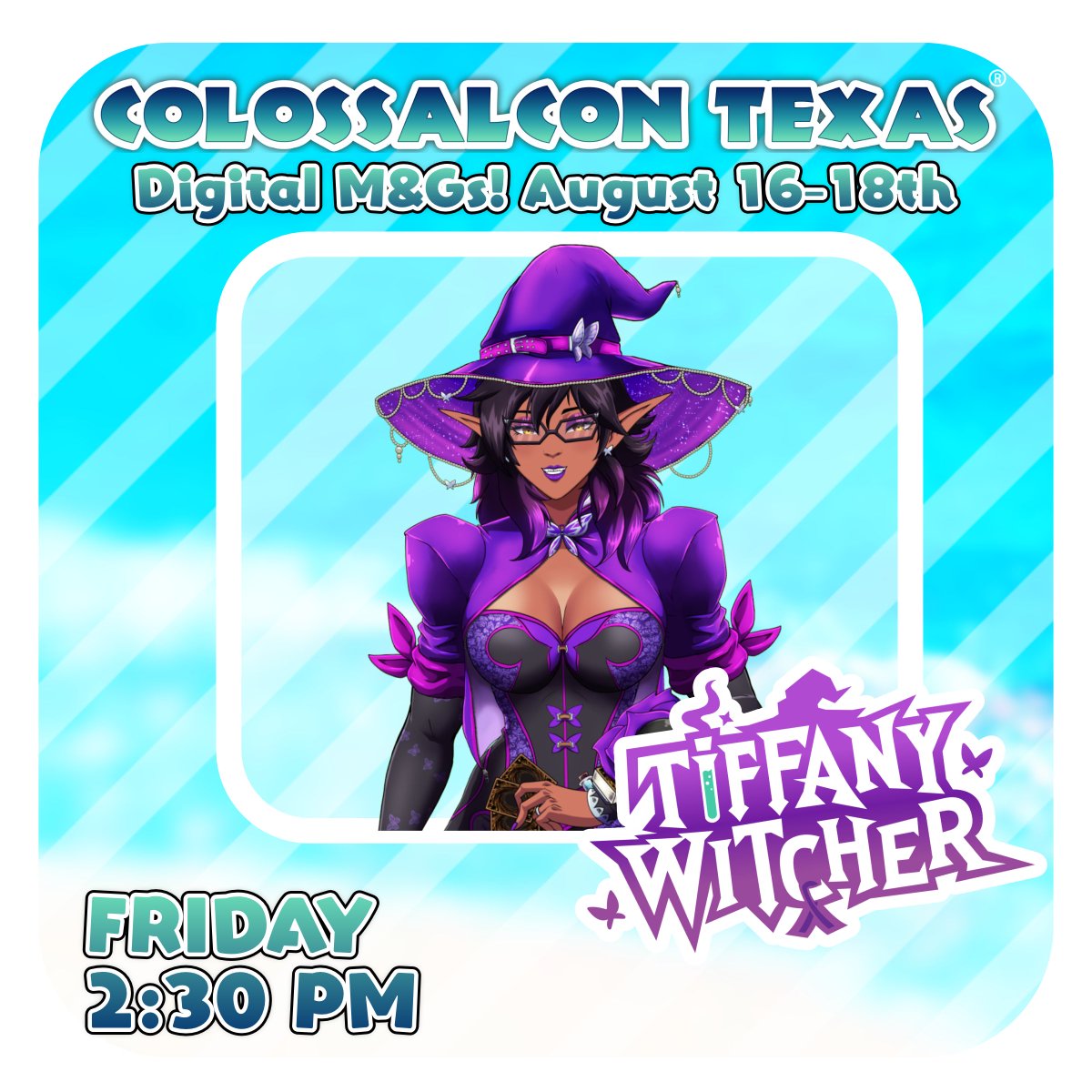 kawa_entertain's tweet photo. [ColossalCon Texas Vtuber Meet & Greet Schedule Thread]

Friday: 
12:30 PM - @PoseidonMythos 
1:30 PM  - @notsadlights  
2:00 PM - @mino_mieko
2:30 PM  - @TiffanyWitcher 

Continued below! 🔻