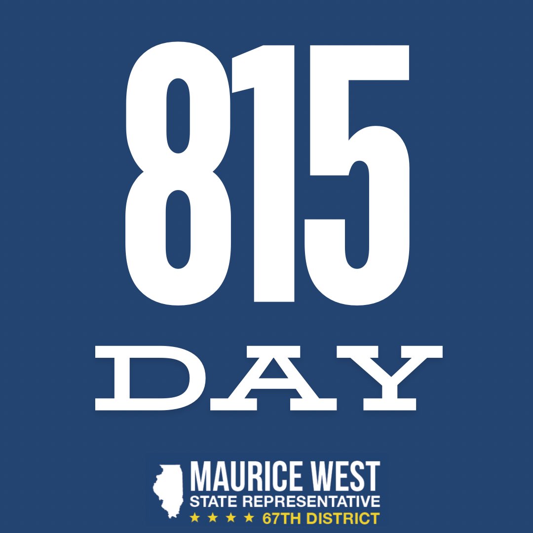 StateRepWEST's tweet photo. Happy 815 Day! 🌟
Today’s all about celebrating our community! Get out there and explore the amazing local businesses that make our area unique.
Where are you visiting for 815 Day today?
#815Day #SupportLocal https://t.co/beLztgTvK3