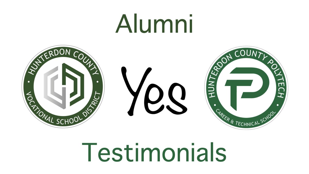 𝐀𝐭𝐭𝐞𝐧𝐭𝐢𝐨𝐧 𝐀𝐋𝐔𝐌𝐍𝐈: We want to hear from YOU! Comment if you would like to join a new 𝐇𝐂𝐕𝐒𝐃 Alumni network. We want 𝐯𝐢𝐝𝐞𝐨 &amp; 𝐩𝐫𝐢𝐧𝐭 𝐭𝐞𝐬𝐭𝐢𝐦𝐨𝐧𝐢𝐚𝐥𝐬 to share w/our students &amp; community. Say 𝒀𝑬𝑺 in the comments! #CTE #HuntetdonPolyTech