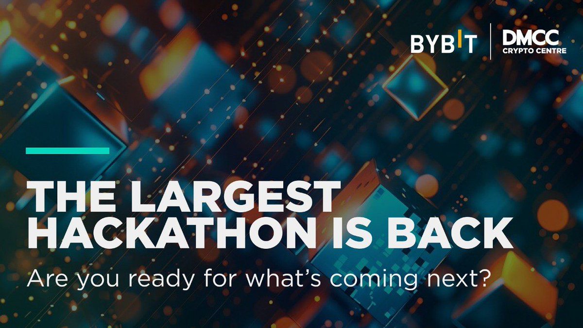 Bybit_Official's tweet photo. 🌟 The largest hackathon with @dmcccrypto is back! Are you ready? 🚀

Stay tuned for more updates. 📅

#Hackathon #BybitDMCC https://t.co/DYtWCKGxrx