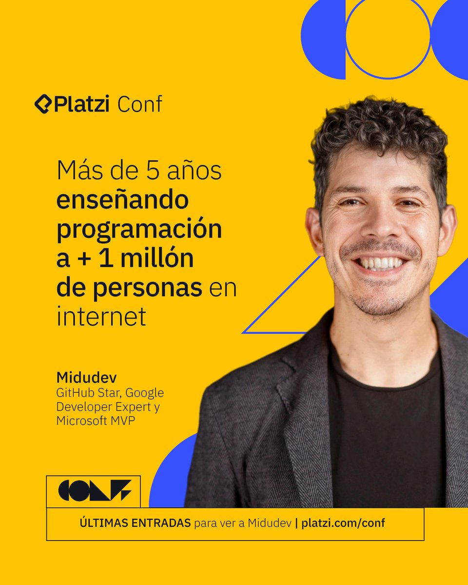 platzi's tweet photo. @midudev ha sido parte importante de todas las personas que aprendemos a programar 💚 

Este sábado 07 de septiembre podrás conocerlo en persona y escuchar su charla en #PlatziConf Colombia 🇨🇴 https://t.co/Zt1PMQGwWk