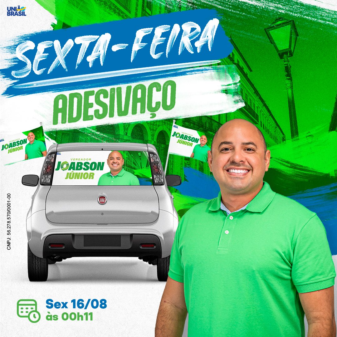 joabsonjunior's tweet photo. CHEGOU A HORA! 

Dia 16 às 00:11 que vou estar te aguardando para o nosso MEGA adesivaço na Rua do Livramento, Forquilha.

É o nosso ponta pé inicial e nada disso é possível sem você. Nosso projeto é por você, é por São Luís! 

Estou te esperando viu! Vem com Joabson Júnior! 🎯 https://t.co/WQrkUUdxPn