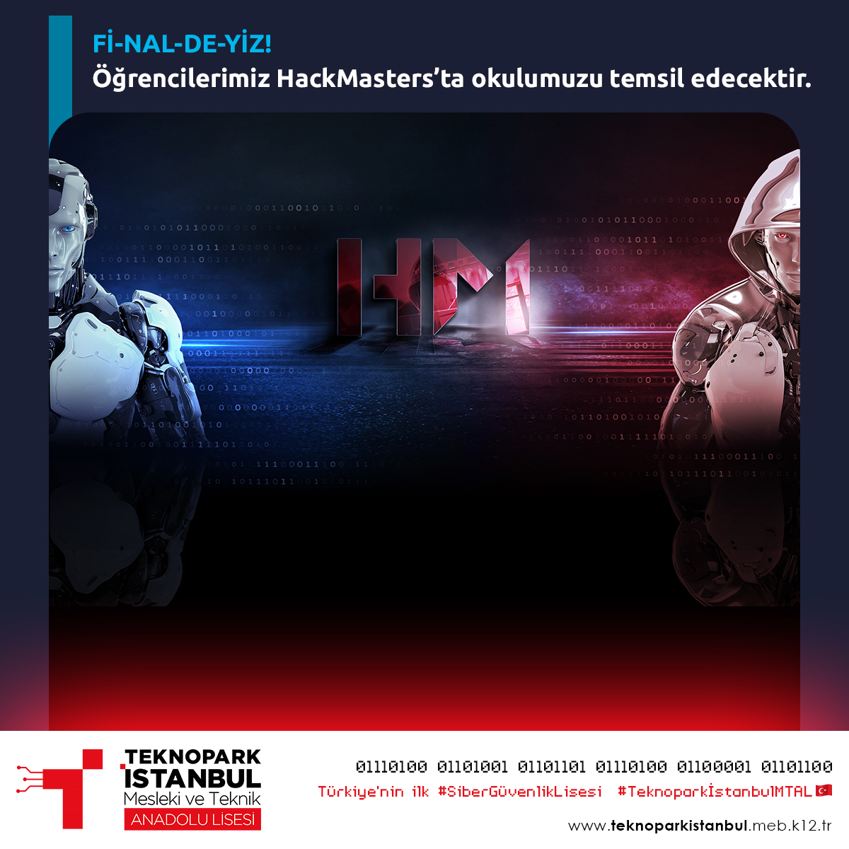 tekno_ist_mtal's tweet photo. 🦾 Fİ-NAL-DE-YİZ

🚀 Bekle bizi #TEKNOFEST

😎 Uluslararası #CTF olan #HackMasters'ta 1000~ takım arasından ilk 10'a girerek finale girmeyi başardık!

👉 Öğrencilerimizi kutluyor ve kendilerinden #YusufDikeç pozu bekliyoruz.

#SiberGüvenlikLisesi #TeknoparkİstanbulMTAL 👩‍💻👨‍💻 https://t.co/NIiAW1hSlB