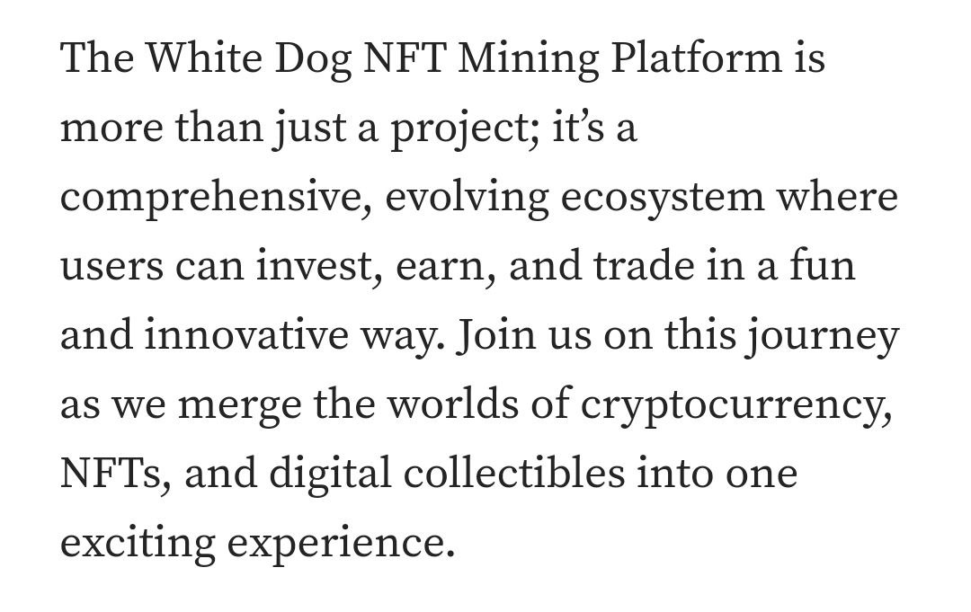 TapToEarn_Bots's tweet photo. #AIRDROP Alert
NAME: #whitedogs ($WTD)
ROOT: The Dogs family
TYPE: NFTs Mining ⛏️

Link - https://t.co/iyqnHpHgsH

Launched today. WTD bringing #NFT Mining to #TON

Claim #WTD for joining plus daily bonus.

#memefi #hamsterkombat #memecoin #notcoin #Memefi #Tapswap #crypto #dogs https://t.co/wpPY8Ut7jS