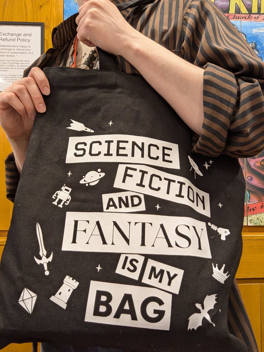 Don't mind me, just strutting about with my surprise Sci-Fi &amp; Fantasy goodie bag from <a href="/orbitbooks/">Orbit Books</a> 🖤 thank you so much! (The chocolates did not last 2 seconds)