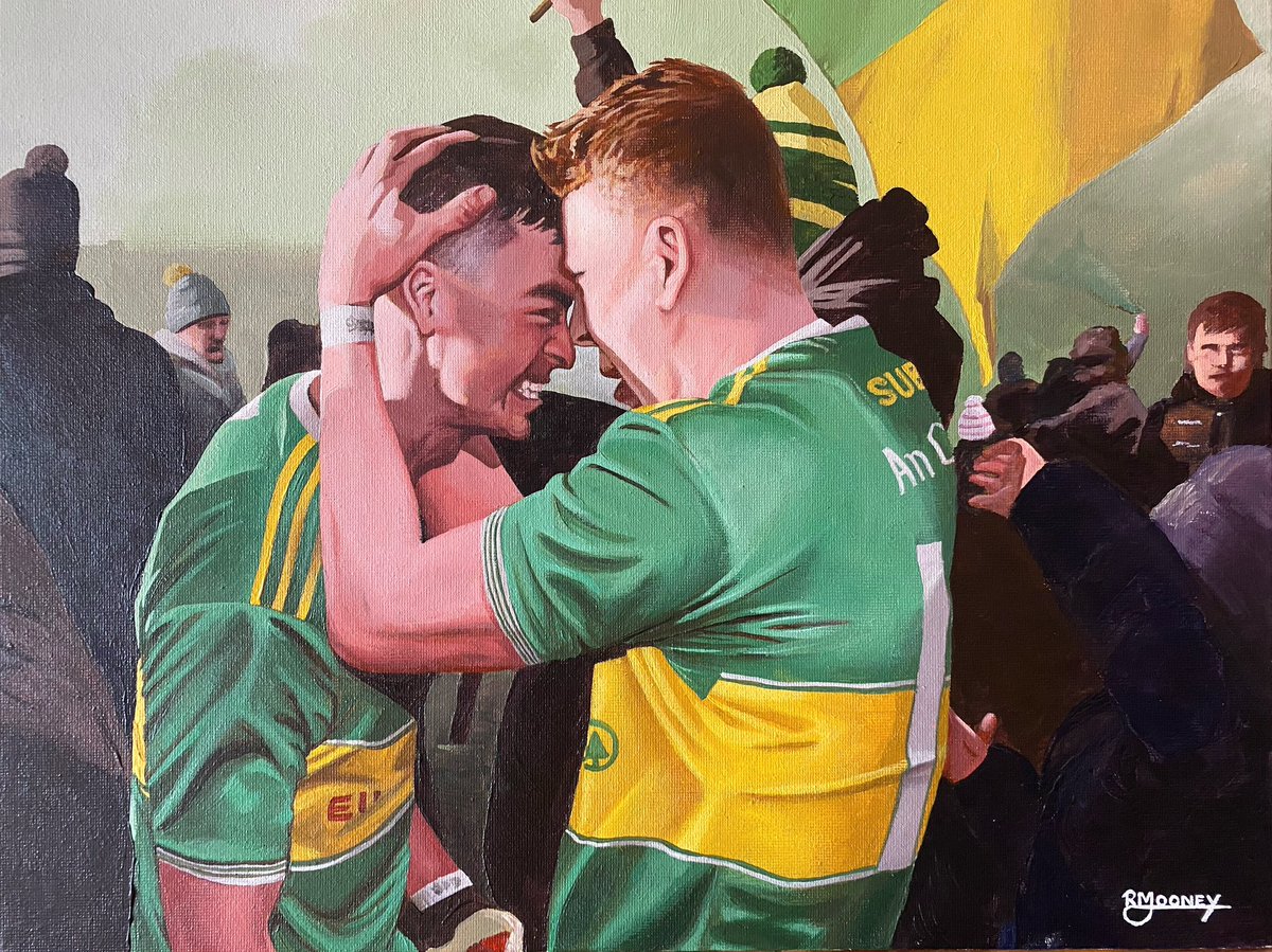 A commission piece from last year, for an old teammate of mine and all-Ireland club winner with Glen. 

I played with both lads at college &amp; county level and they've had a few hugely successful years with <a href="/WattyGrahamsGAA/">CLG Watty Graham, Gleann</a> 

Get in touch to discuss a bespoke painting.
