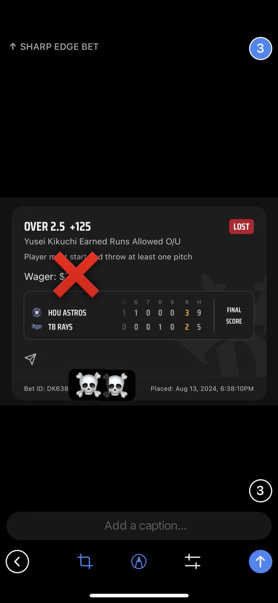 SharpEdgeBET's tweet photo. Don’t hide those losses!!! 3-2 on the week so far let’s win 

-Stay $harp bet smart https://t.co/JOsX32PqQJ