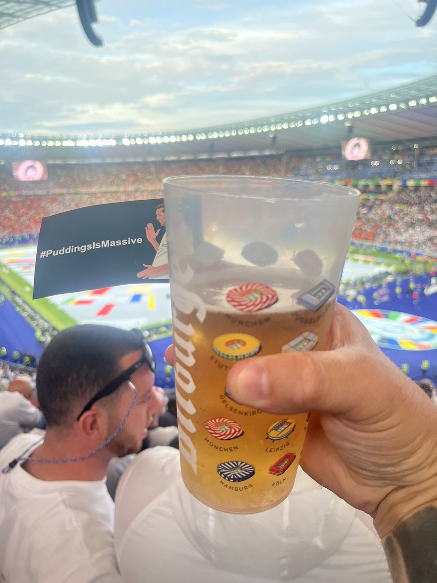 Pastillio's tweet photo. @PeterCrouchPod I’ve just about got over the #EURO2024 final 😔 I know @petercrouch & @sjsidwell were in #Berlin too, so I made sure stickers for the pod went up! #StickStronger #PassThePod #EnglandAway #PuddingsIsMassive #OlympiastadionBerlin @Chris_Stark @EURO2024 @Oly_Berlin https://t.co/S4JIMNAnLo