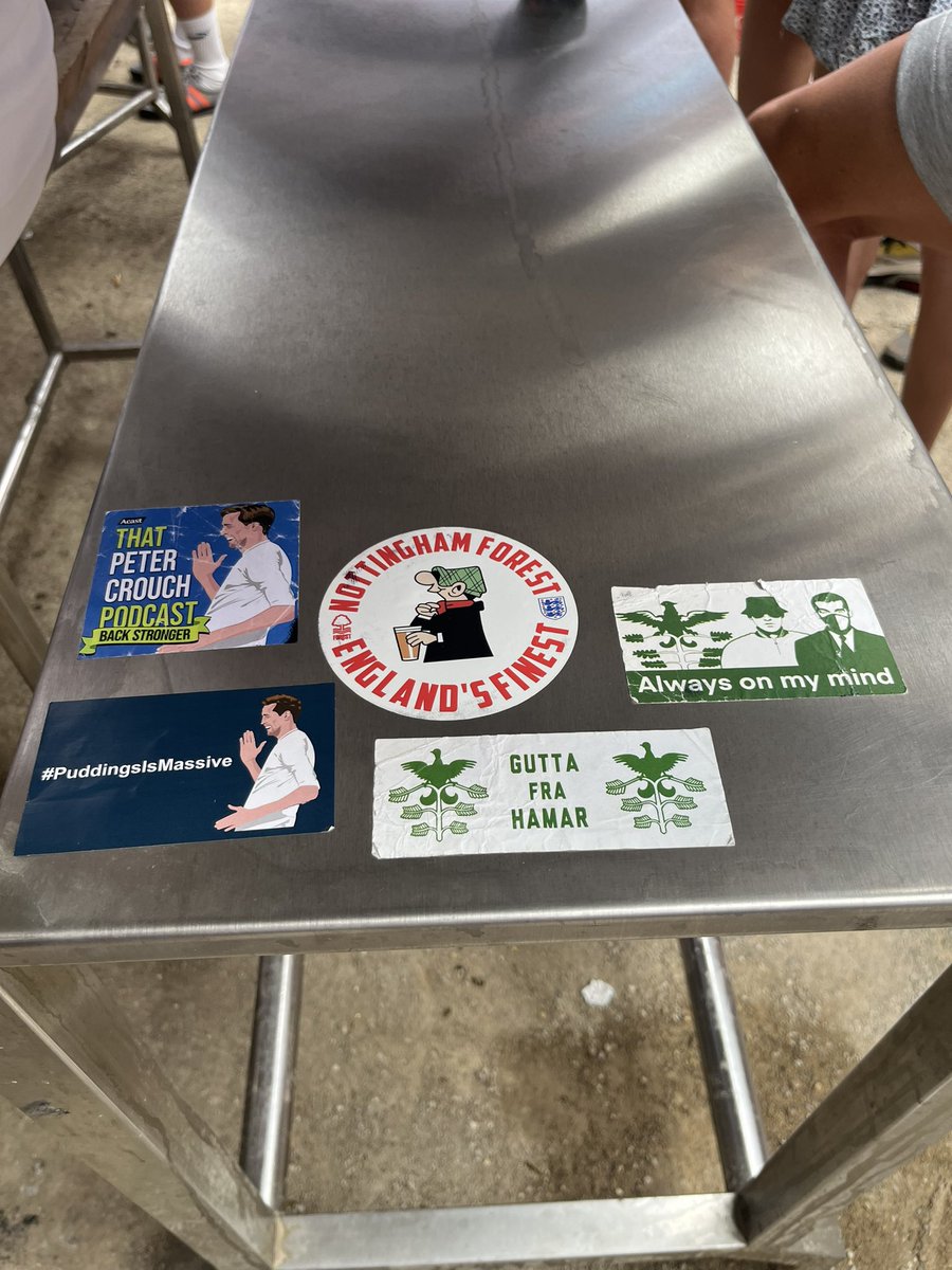 Pastillio's tweet photo. @PeterCrouchPod I’ve just about got over the #EURO2024 final 😔 I know @petercrouch & @sjsidwell were in #Berlin too, so I made sure stickers for the pod went up! #StickStronger #PassThePod #EnglandAway #PuddingsIsMassive #OlympiastadionBerlin @Chris_Stark @EURO2024 @Oly_Berlin https://t.co/S4JIMNAnLo