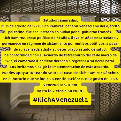 carlosFREEnow's tweet photo. @PCV_Venezuela @BRISAPARACARLOS @IlichAVenezuela @yuljabour @id_communism @lc_lcparty @HoyPalestina @Palestina_Ven @lubrio @WalterDossier https://t.co/ciRY2GfcDn