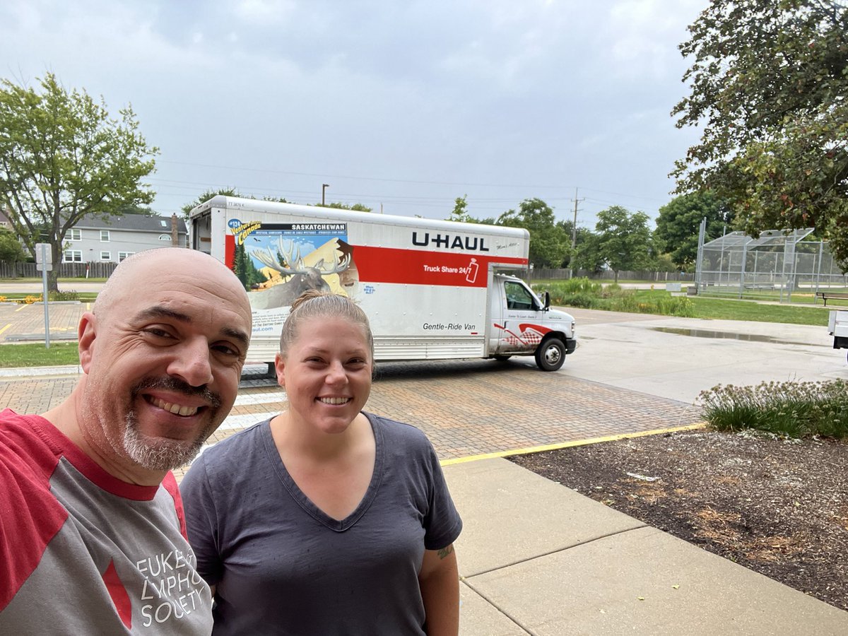 Beginning Band instruments and other school band instrument repairs have arrived.  This is the first time in my 30 year career that a u-haul truck was needed.  GO BAND! <a href="/RtmsBoosters/">River Trails Music Boosters</a> <a href="/RiverTrailsMS/">River Trails Middle School</a>