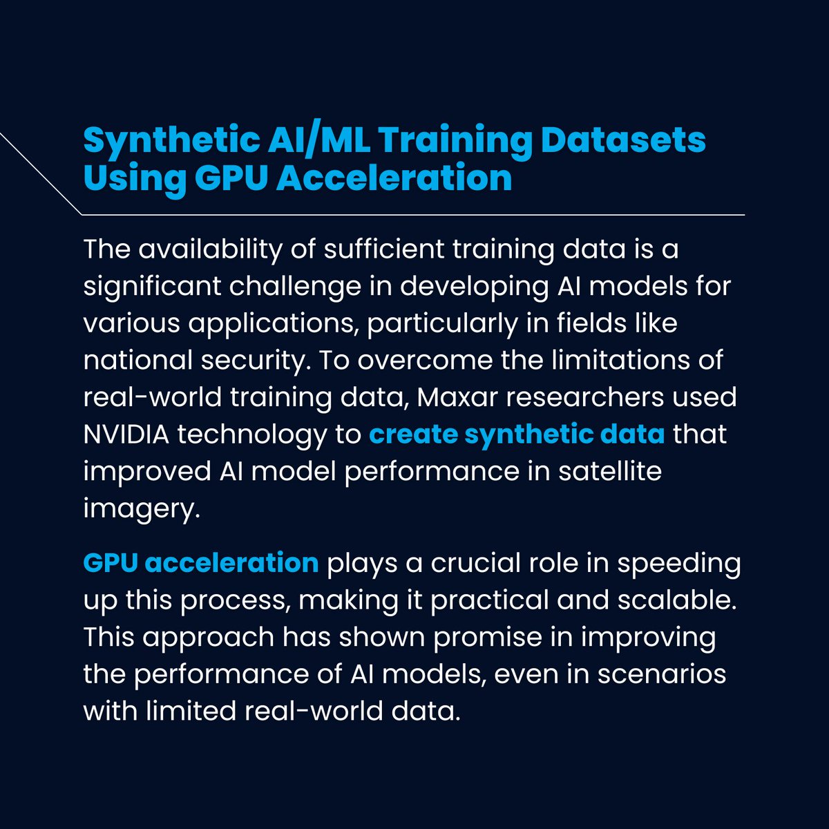 Geo_Owl's tweet image. 🤖 What are some of your favorite industry examples and applications of AI in the GEOINT space? 🌎
Source: USGIF
Whitepaper: The State of AI/ML in the GEOINT Community and Beyond
#GeoAI #GeospatialAI #AI #MachineLearning #SyntheticData #HADR #DisasterResponse…