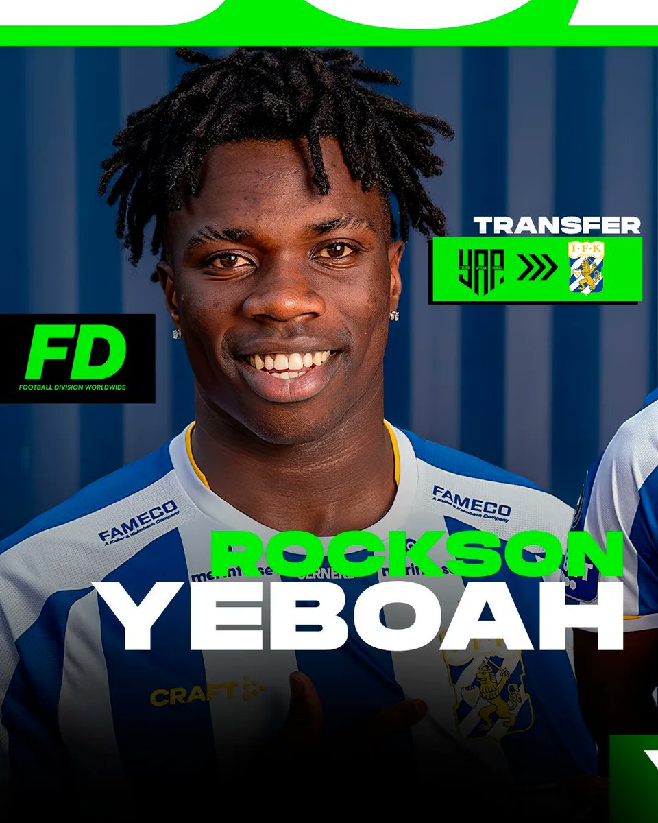 FootballDWorld's tweet image. ⚽ New challenge in Europe: Rockson Yeboah, Ghanaian talent 🇬🇭, is transferred from the Young African Promises to join Goteborg in Sweden.

We’re excited for what’s to come!

#NewChapter #Sweden #Goteborg #RocksonYeboah #FootballDivisionWorlwide