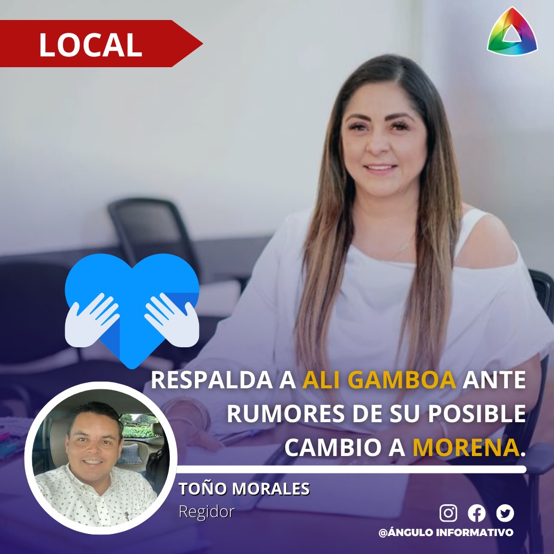 AnguloInforma's tweet photo. 🔴 Apoyo a la síndico @AlyGamboa 🔴

#Durango || El regidor @tonomorales_7 respalda a @AlyGamboa ante rumores de su posible cambio a @DurangoMorena, subrayando su profesionalismo y compromiso con la fracción del #PRI. https://t.co/dTjcwVgTDb