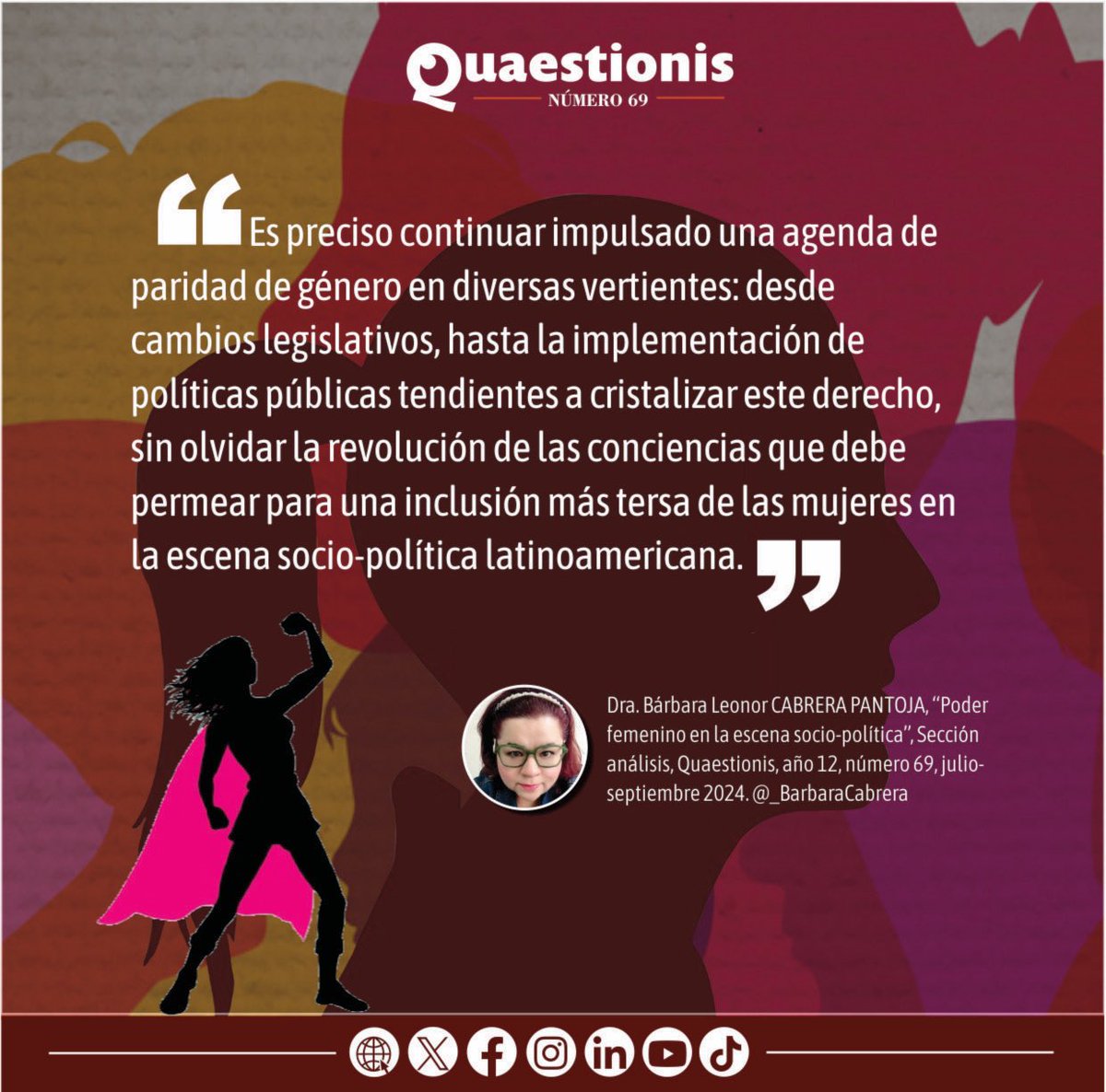 _BarbaraCabrera's tweet photo. 📌 Así lo digo en mi artículo “PODER FEMENINO EN LA ESCENA SOCIO-POLÍTICA” 👉 https://t.co/2EEKxZs6Aw
📖📲 Publicado en la sección análisis de la Revista @QuaestionisMx
#RevistaQuaestionis #Q69 #ElArteDePensar #12años https://t.co/wpPMz61vX1