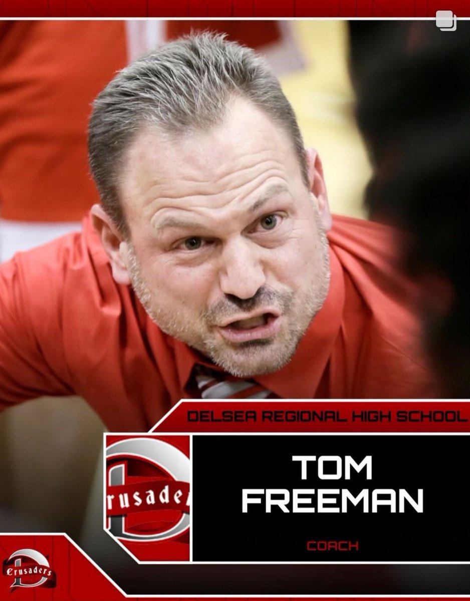 DelseaBBall's tweet photo. Fitting that our head coach and his former player are joining the Delsea High School Athletics Hall of Fame together! Congratulations @Braxton2K &amp; Coach Freeman! @delseaathletics #Thunderstruck #Crusaderforlife https://t.co/m8hQSNpGzL