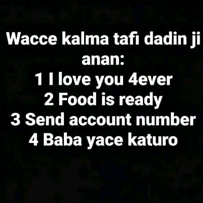 Miss_Halimatu's tweet photo. Wacce kalma tafi  saku nishadi?? https://t.co/zy8guovSP9