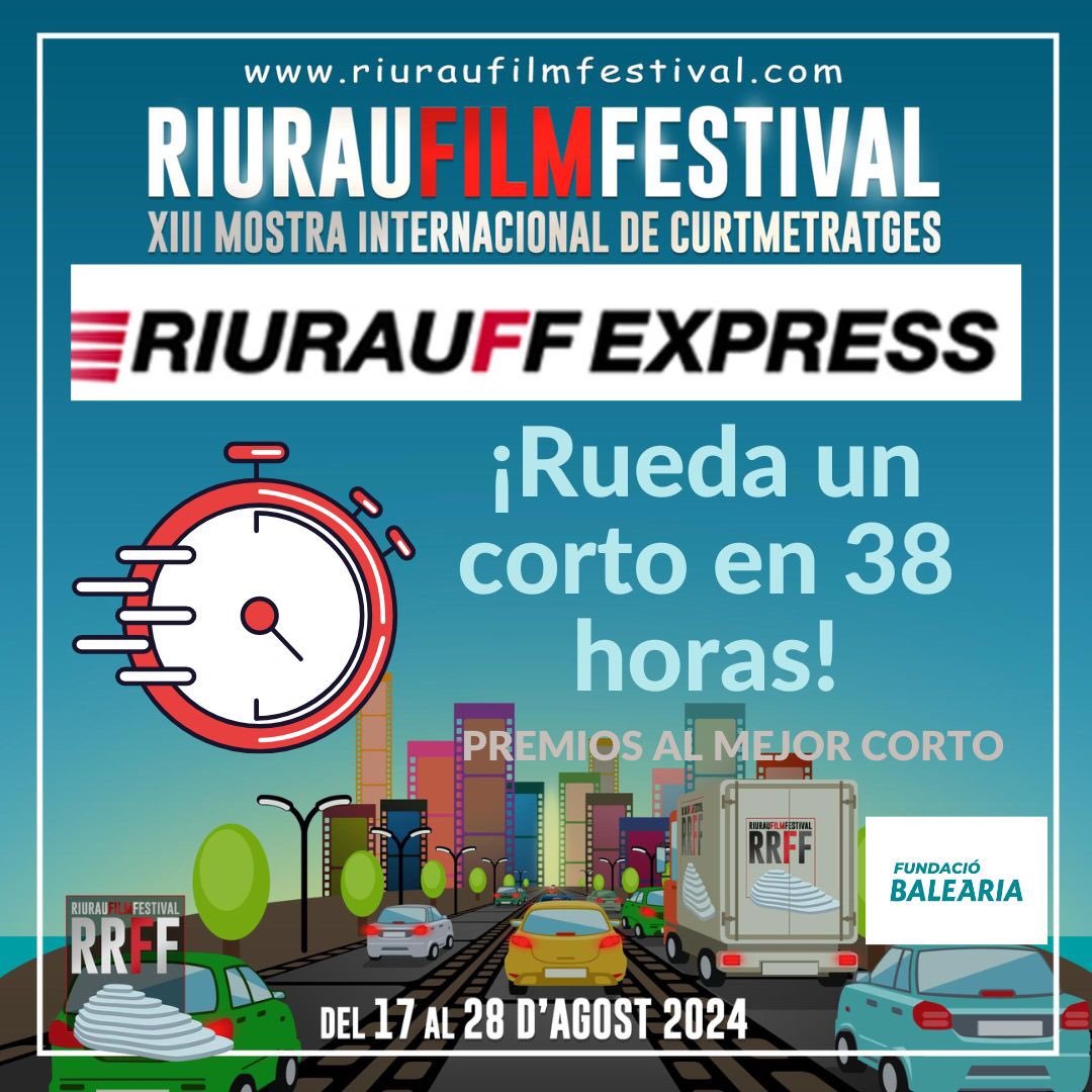 Si te apasiona el cine y quieres demostrar tu talento en un reto de 38 horas, este es tu momento. Forma tu equipo, graba, edita y entrega un cortometraje en tiempo récord en Jesús Pobre.
¡Inscríbete gratis hasta el mismo día
￼
Link riuraufilmfestival.com/riur.../bases-…