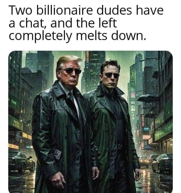 ZachT_attack's tweet photo. YEP! 
#ElonMusk #ELONTRUMP #Elon_Musk #TrumpMAGA2024 #Trump2024 #TrumpOnX #TrumpVance2024 #ElonTrumpInterview #ElonXTrump https://t.co/qKFiuYlNf9