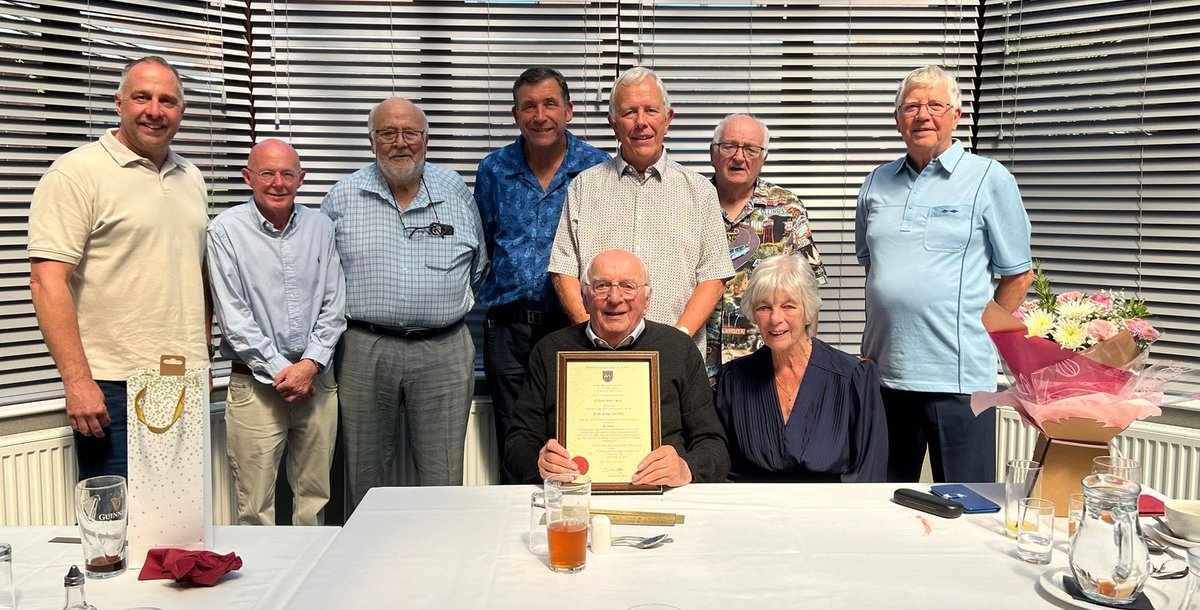 CheshirePGL's tweet photo. ⏪ This #ThrowbackThuraday we look back to July, when members of Froda Lodge in Frodsham met with long serving member Clifford Hale for a very special lunch
🤩 Clifford, celebrating an amazing 5️⃣0️⃣ years as a Freemason was presented with with his framed certificate on behalf of the Head of Cheshire Freemasons David Dyson
😊 Clifford requested an informal gathering over lunch and was joined by his ever supportive wife Hazel and members of Froda Lodge who were very please to be able to join him for this very special occasion
🙌 Congratulations Clifford!
#Freemasons #CheshireFreemasons