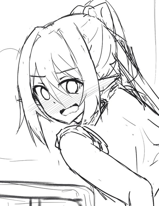 見返り驚き赤面 