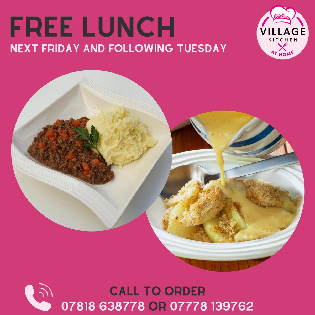 VillKitchenCIC's tweet photo. FREE LUNCH? 🍏

Special offer for new Meals on Wheels customers when you sign up. Deliveries on 23rd and 27th August with mince n' tatties and apple crumble.

First meal is FREE, second is HALF PRICE!

📲 Contact 07818 638778 or 07778 139762 for more information https://t.co/iprRXsVuJl