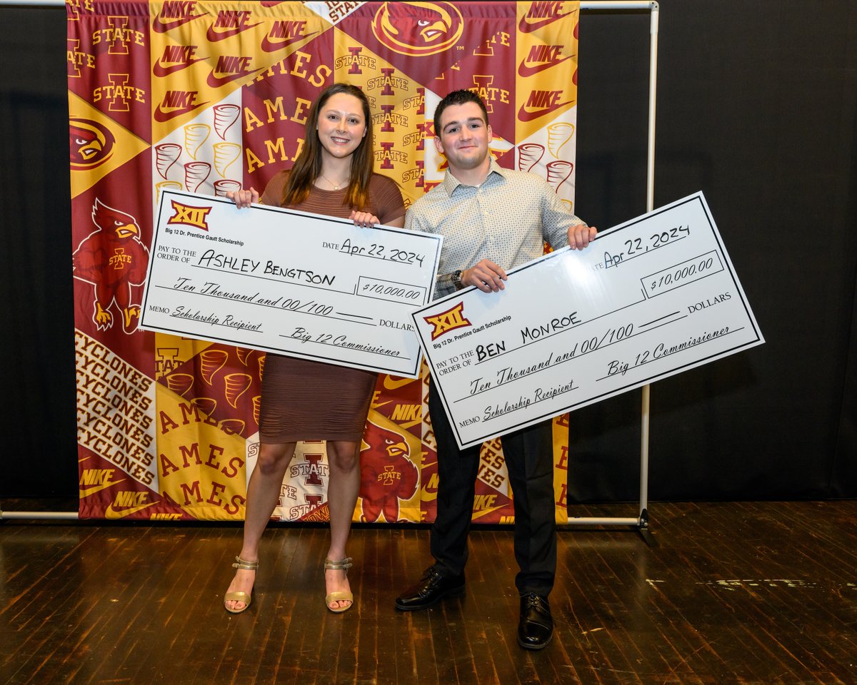 Congratulations to Ben Monroe on his selection as a Big 12 Gautt Postgraduate Scholarship recipient!

📰 tinyurl.com/26zeutt6

🌪🚨🌪