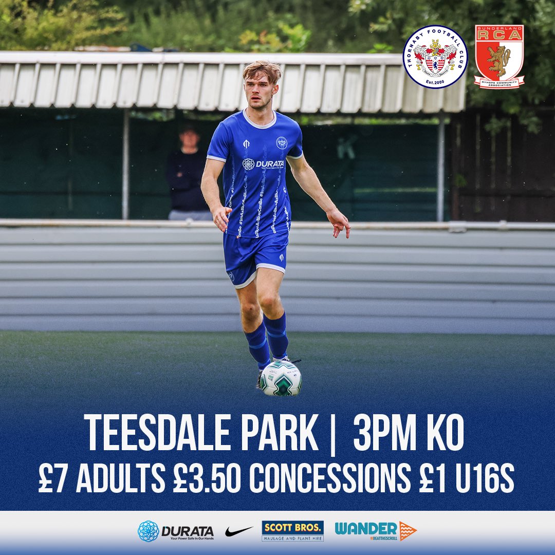 TEESDALE PARK, BUSY BUSY BUSY 🔵⚪️

This weekend is a hectic one at Teesdale Park, with the first of 2️⃣ being the Men, as we welcome <a href="/SunderlandRCA/">Sunderland RCA FC</a>.

5 unbeaten now with 4 clean sheets on bounce. 

#oneclub #ourcommunity #thornaby