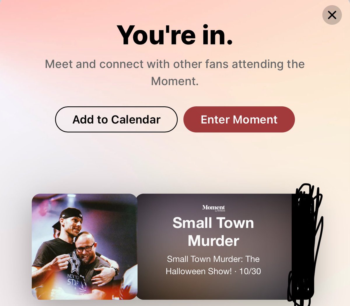 J 💜💙🩵 (@_sullivan0_) on Twitter photo So you’re saying that not only do I get to see my faves <a href="/MurderSmall/">Small Town Murder</a> IN PERSON in KC on Oct 18th but I also get to watch the Halloween special 12 days later!? I’m so IN!! So you’re saying that not only do I get to see my faves <a href="/MurderSmall/">Small Town Murder</a> IN PERSON in KC on Oct 18th but I also get to watch the Halloween special 12 days later!? I’m so IN!!