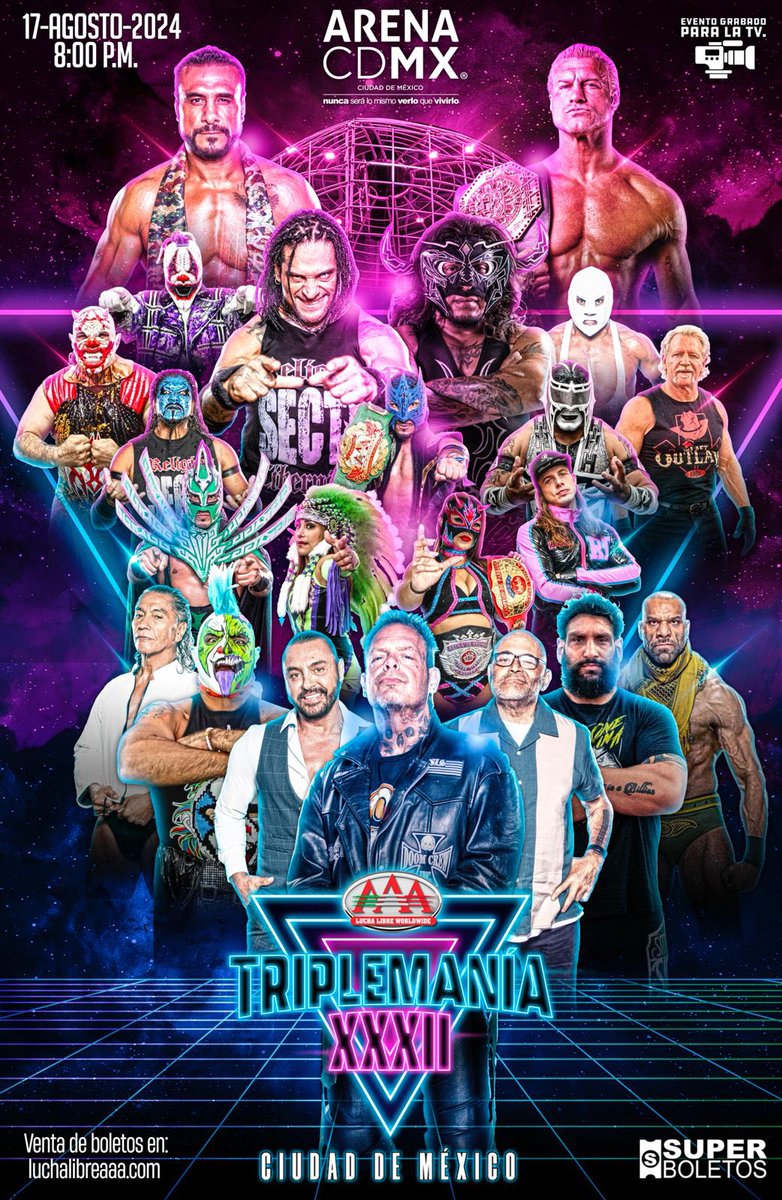 MPenaAAA's tweet photo. Faltan 2 días para el Evento de Eventos de @luchalibreaaa: #TriplemaniaXXXII desde la @ArenaCdMexico 

Boletos en taquillas y en @SuperboletosMx 

Transmisión EN VIVO por @FiteTV @canalspace @StreamMaxLA y @ClaroSports https://t.co/cOFJjh76Im