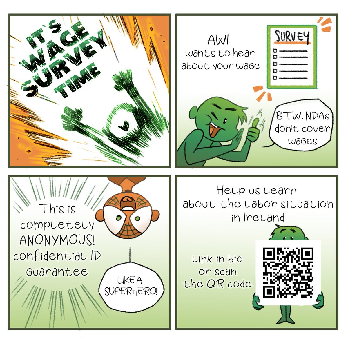 ✊🇮🇪💥 ITS WAGE SURVEY TIME!! 💥🇮🇪✊
This survey only takes a minute to complete, for anyone LIVING in Ireland or Northern Ireland.
And dont worry, it is completely anonymous no matter how specific your situation or answers may be. 
.

#irishanimation #standwithanimation