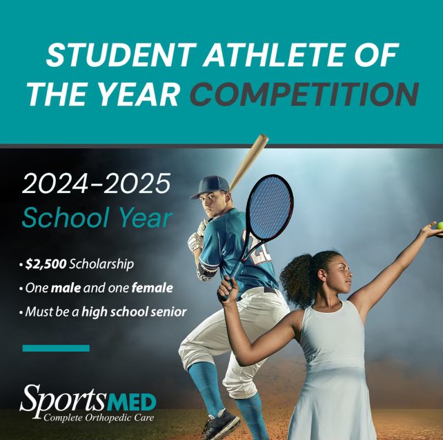 Exciting News! Seeking top student-athletes! Each month, 1 senior male and 1 senior female will be named Student-Athlete of the Month. At the Rocket City Awards Night, 1 male and 1 female Athlete of the Year will each win a $2,500 scholarship.

Link Below:
sportsmedalabama.com/student-athlet…