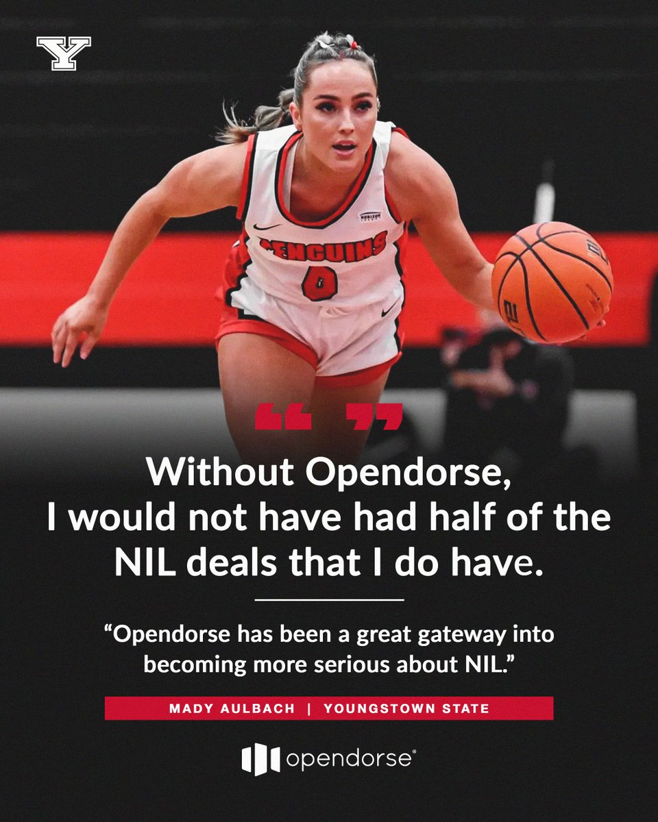 Opendorse (@opendorse) on Twitter photo "Opendorse has been a great gateway into becoming more serious about NIL."
<a href="/madyaulbach/">Mady Aulbach</a> | <a href="/YSUsports/">Youngstown State Penguins</a> "Opendorse has been a great gateway into becoming more serious about NIL."
<a href="/madyaulbach/">Mady Aulbach</a> | <a href="/YSUsports/">Youngstown State Penguins</a>