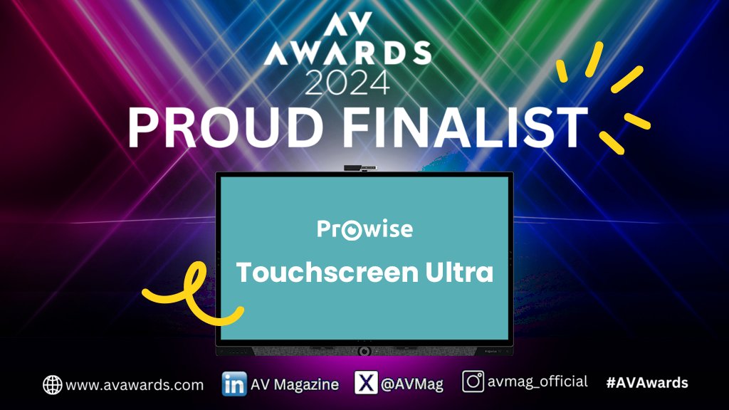🎉 Yesss! 🎉 We’ve been nominated for the <a href="/AVMag/">AV Magazine</a> AV Awards 2024 with the Prowise Touchscreen Ultra in the 'Communication Technology of the Year' category! 🌟🏆 Will you keep your fingers crossed for us? Awards ceremony on Nov 1st in London! 🤞 #AVawards #ProwiseTouchscreenUltra